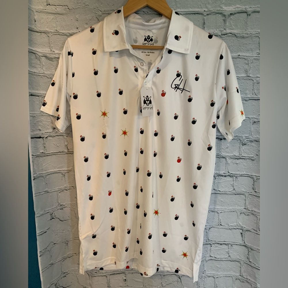 NWT Gashouse Golf bombs away shirt. Small